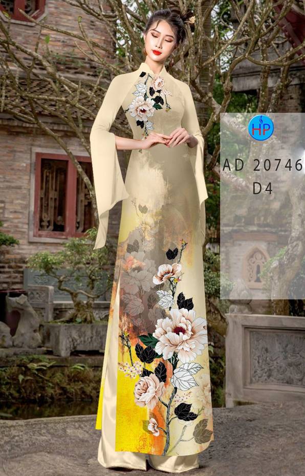 Vải Áo Dài Hoa In 3D AD 20746 41